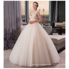 2017 princesa de alta calidad de cristal blanco rebordeado vestidos de novia vestido de novia 2017 de lujo